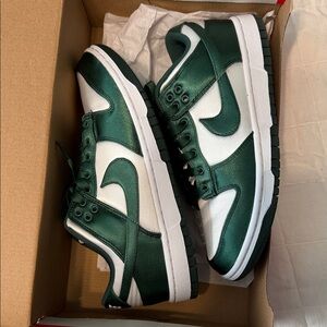 Nike Green and White Nike dunks rare